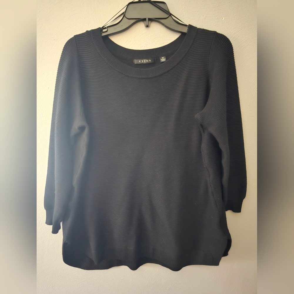 Black Ribbed Sweater